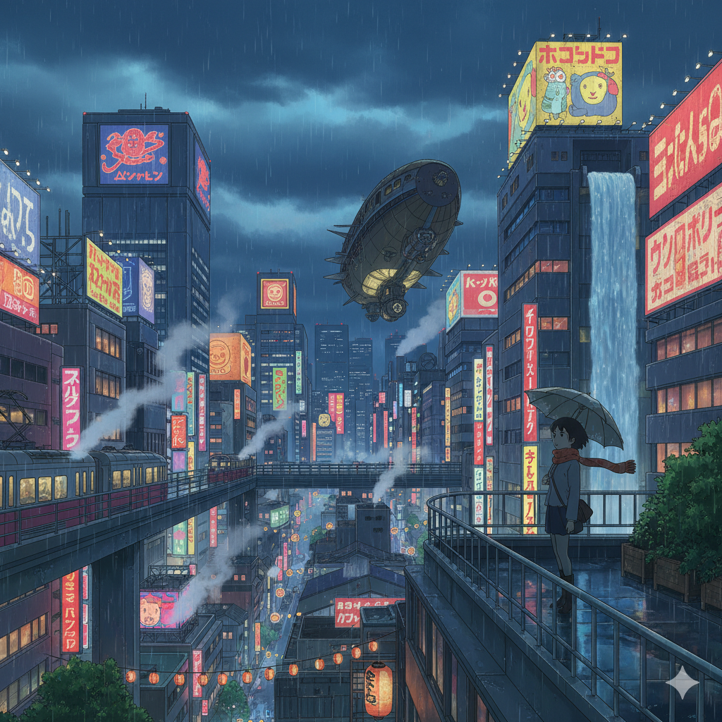 A rainy night in Shinjuku